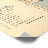 Kaart Constantinopel 1922 - Istanboel, Turkije Poster (Hoek)