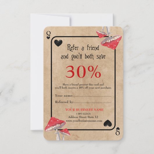 Kaart Crazy Mushrooms Referral Kaart afspelen (Voorkant)