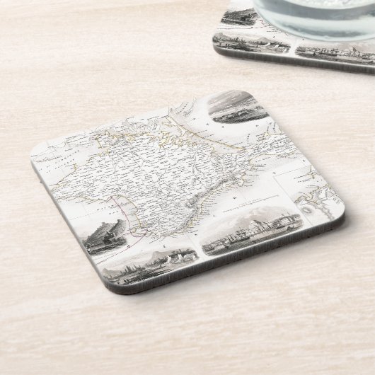 KAART: CRIMEA, c1855 Bier Onderzetter (Linkerzijde)