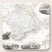 KAART: CRIMEA, c1855 Bier Onderzetter (Voorkant)