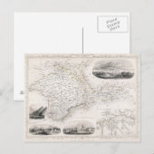 KAART: CRIMEA, c1855 Briefkaart (Voorkant / Achterkant)