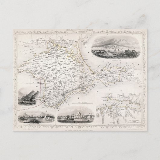KAART: CRIMEA, c1855 Briefkaart (Voorkant)