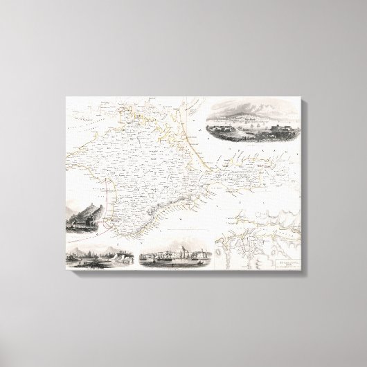 KAART: CRIMEA, c1855 Canvas Afdruk (Voorkant)