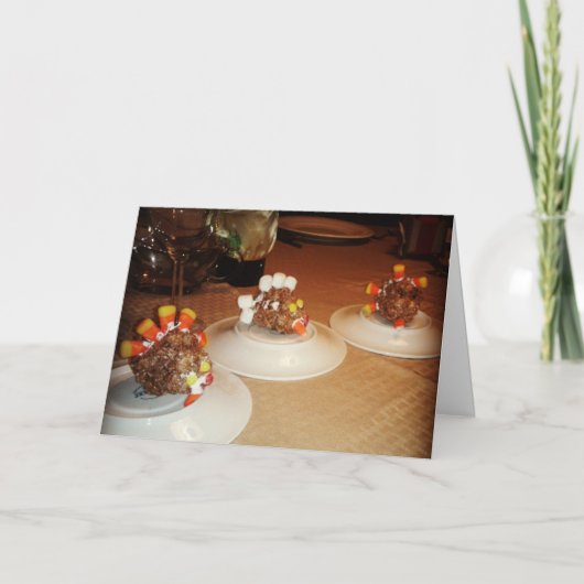 kaart "Crispy Turkeys" Thanksgiving (Voorkant)