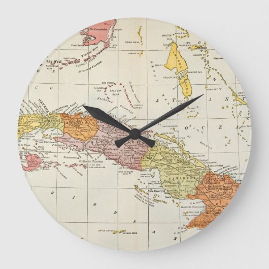 KAART: CUBA, 1900 GROTE KLOK (Voorkant)