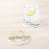 KAART: CUBA, 1900 ZANDSTEEN ONDERZETTER (Zijkant)