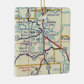 kaart Dade City FL Keramisch Ornament (Rechts)