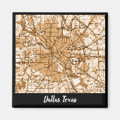  kaart Dallas Magneet (Voorkant)