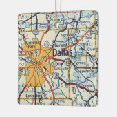  kaart Dallas Texas Keramisch Ornament (Links)