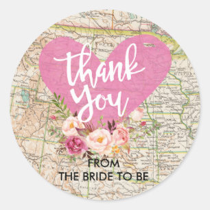 kaart dank u Sticker