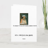 Kaart: De bibliothecaris Feestdagen Kaart (Achterkant)