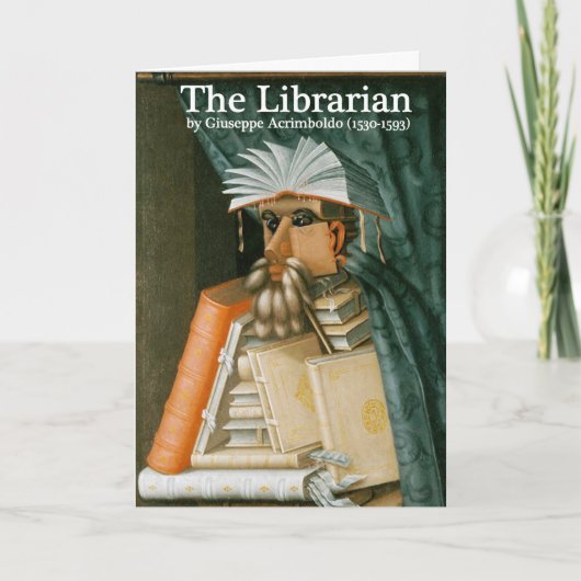 Kaart: De bibliothecaris Feestdagen Kaart (Voorkant)