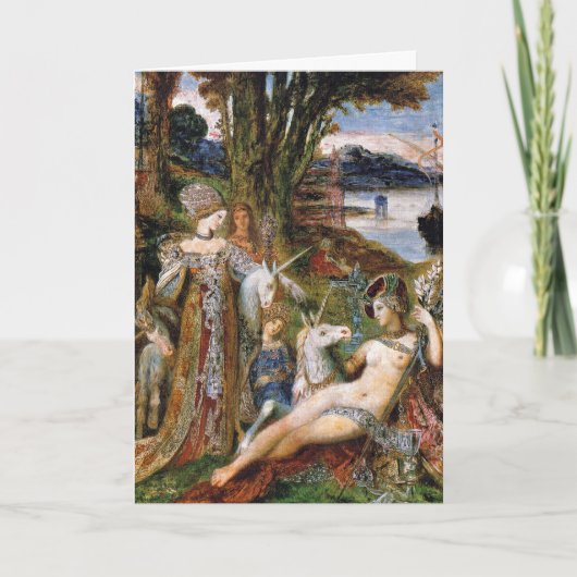 Kaart: De eenhoorns Feestdagen Kaart (Voorkant)