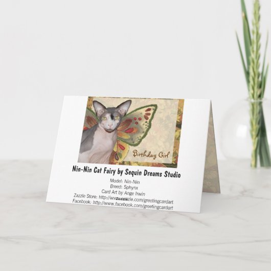 Kaart | de Fee van de Kat van het Feestvarken (Achterkant)