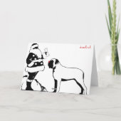 Kaart de met een rode neus van de Mastiff (Achterkant)