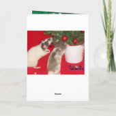 Kaart: De Ratten van Kerstmis Feestdagen Kaart (Achterkant)