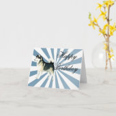 Kaart de van Alaska van de Verjaardag Malamute (Gele Bloem)