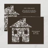 Kaart de van het Bedrijfs huis van het huis (Voorkant / Achterkant)