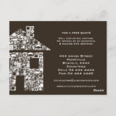 Kaart de van het Bedrijfs huis van het huis (Achterkant)