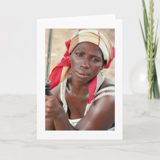 Kaart, de "Verkoper van de Banaan, Banjul, Gambia, Kaart (Voorkant)