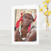 Kaart, de "Verkoper van de Banaan, Banjul, Gambia, Kaart (Gele Bloem)