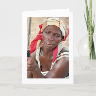 Kaart, de "Verkoper van de Banaan, Banjul, Gambia, Kaart