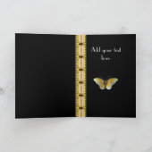 Kaart Deco Gold Butterfly Beste wensen op zaterdag (Binnen)