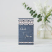 Kaart  Denim en Lace Bridal Registry (Staand voorkant)