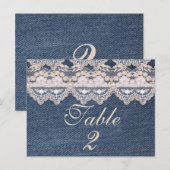 Kaart  Denim- en Lace-tabelnummer (Voorkant / Achterkant)