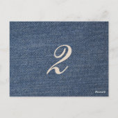 Kaart  Denim- en Lace-tabelnummer (Achterkant)