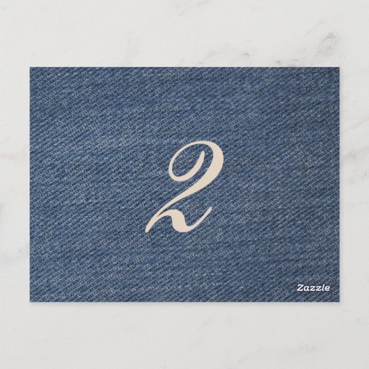 Kaart Denim- en Lace-tabelnummer (Achterkant)