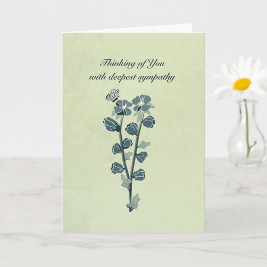 kaart "Denken aan u met diepste sympathie" (Kleine Plant)