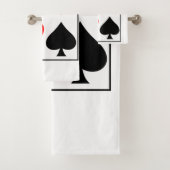 Kaart design vierkante muurzakhorloge koffiekoffie bad handdoek (Insitu)