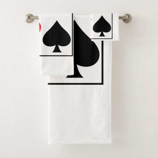 Kaart design vierkante muurzakhorloge koffiekoffie bad handdoek (Insitu)