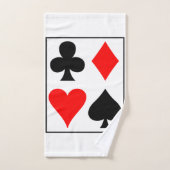 Kaart design vierkante muurzakhorloge koffiekoffie bad handdoek (Handdoek)