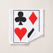 Kaart design vierkante muurzakhorloge koffiekoffie bad handdoek (Wasdoekje)