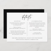 Kaart Details hedendaagse chic Wedding (Voorkant / Achterkant)