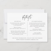 Kaart Details hedendaagse chic Wedding (Voorkant)