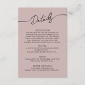 Kaart details voor Boho Wedding. (Voorkant)