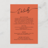 Kaart details voor Boho Wedding. (Voorkant)