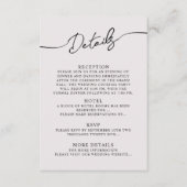 Kaart details voor Boho Wedding. (Voorkant)