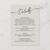 Kaart details voor Boho Wedding. (Voorkant)