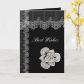 Kaart Diamonds Jewels Lace Best Wishes Birthday (Gele Bloem)