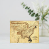 kaart die Amerika als Eagle vertegenwoordigt (Staand voorkant)