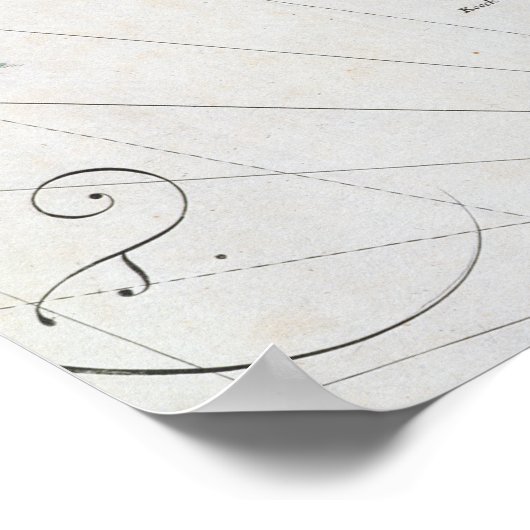 Kaart die de oostkust afgeeft poster (Hoek)