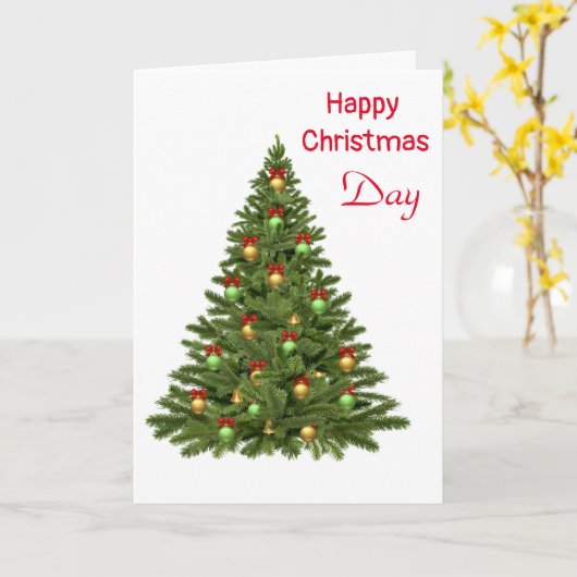 Kaart die je familie een vrolijk kerstfeest toewen (Gele Bloem)