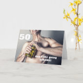 Kaart die van de Verjaardag van het man de 50ste - (Gele Bloem)