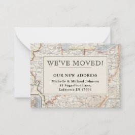 kaart die we naar het Midden-Oosten hebben verpla Notitiekaartje