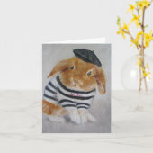 Kaart/Dier - de Kaart van het Konijn van het Baby (Gele Bloem)