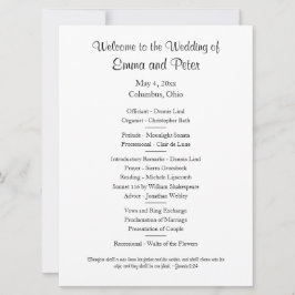 Kaart/downloadbare eenvoudige eenzijdige bruiloft kaart